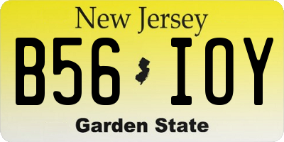 NJ license plate B56IOY