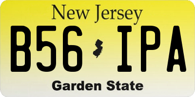 NJ license plate B56IPA