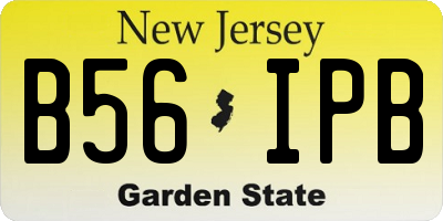 NJ license plate B56IPB