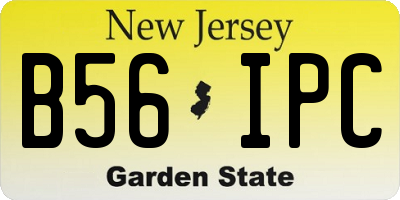 NJ license plate B56IPC