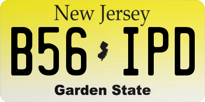 NJ license plate B56IPD
