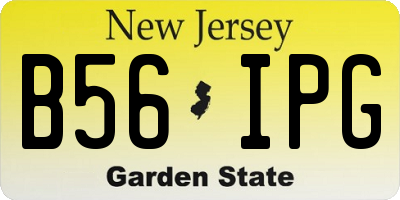 NJ license plate B56IPG