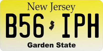 NJ license plate B56IPH