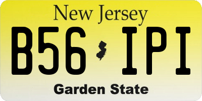 NJ license plate B56IPI