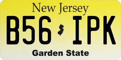 NJ license plate B56IPK