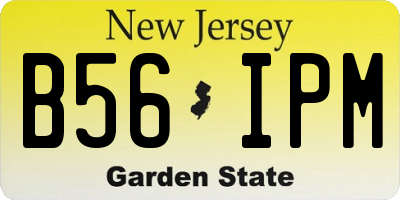 NJ license plate B56IPM