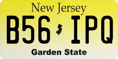 NJ license plate B56IPQ