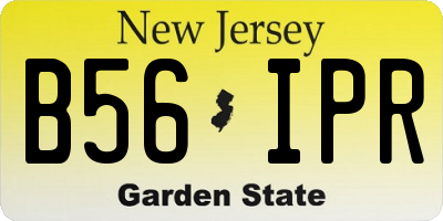 NJ license plate B56IPR
