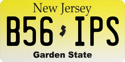 NJ license plate B56IPS