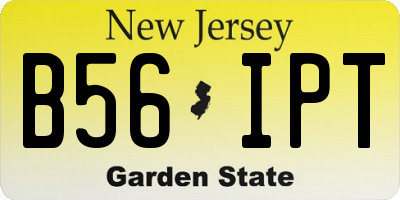 NJ license plate B56IPT