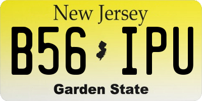NJ license plate B56IPU