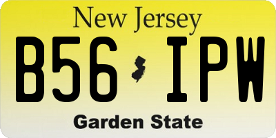 NJ license plate B56IPW