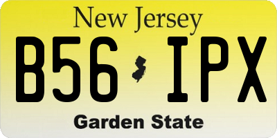 NJ license plate B56IPX