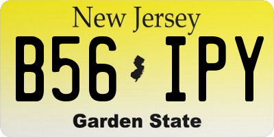 NJ license plate B56IPY