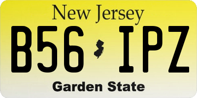 NJ license plate B56IPZ