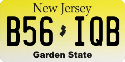 NJ license plate B56IQB