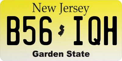 NJ license plate B56IQH