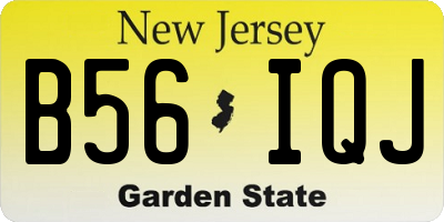 NJ license plate B56IQJ