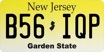 NJ license plate B56IQP