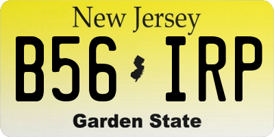 NJ license plate B56IRP