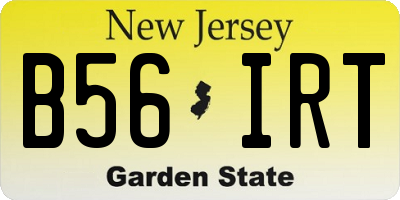 NJ license plate B56IRT
