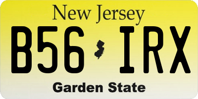 NJ license plate B56IRX