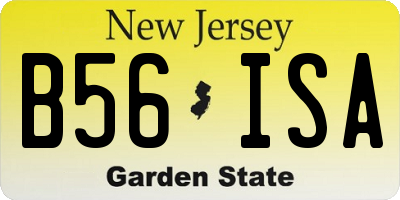 NJ license plate B56ISA