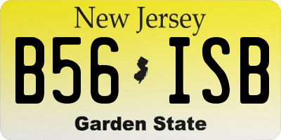 NJ license plate B56ISB