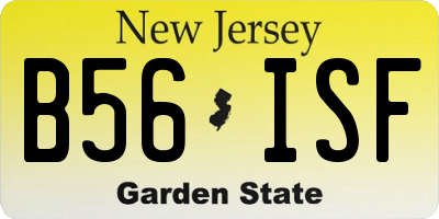NJ license plate B56ISF