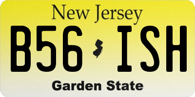 NJ license plate B56ISH