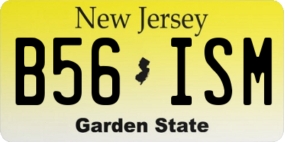 NJ license plate B56ISM