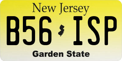 NJ license plate B56ISP