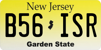 NJ license plate B56ISR