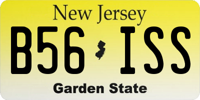 NJ license plate B56ISS