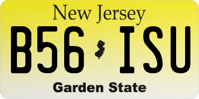 NJ license plate B56ISU