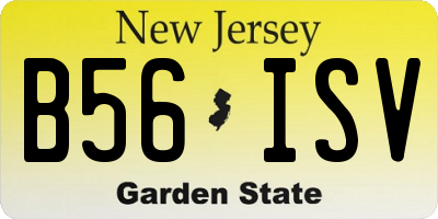 NJ license plate B56ISV