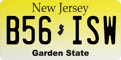 NJ license plate B56ISW