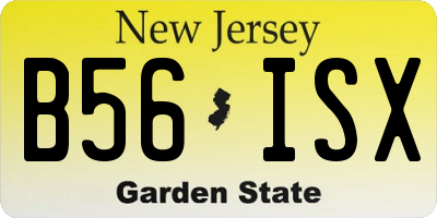 NJ license plate B56ISX