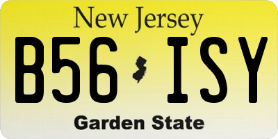 NJ license plate B56ISY