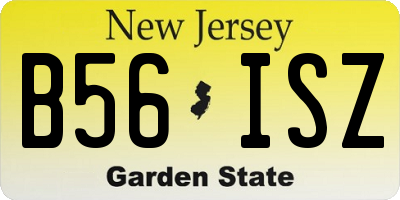 NJ license plate B56ISZ