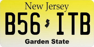 NJ license plate B56ITB