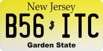 NJ license plate B56ITC