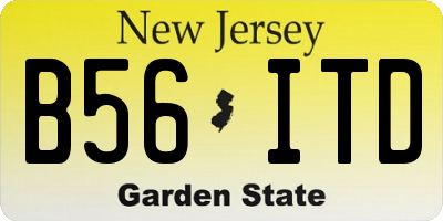 NJ license plate B56ITD