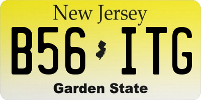 NJ license plate B56ITG