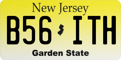 NJ license plate B56ITH