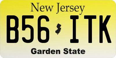 NJ license plate B56ITK