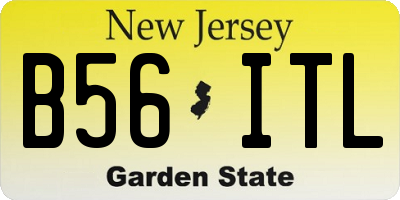 NJ license plate B56ITL