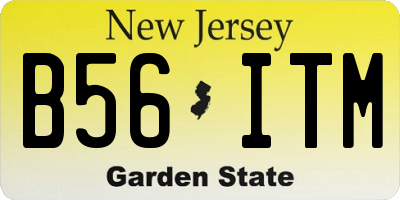 NJ license plate B56ITM
