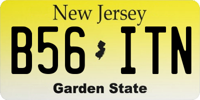 NJ license plate B56ITN
