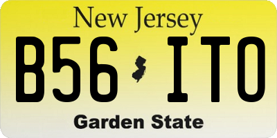 NJ license plate B56ITO